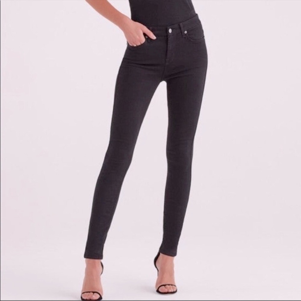 7 for all mankind “the skinny” black jeans size 25